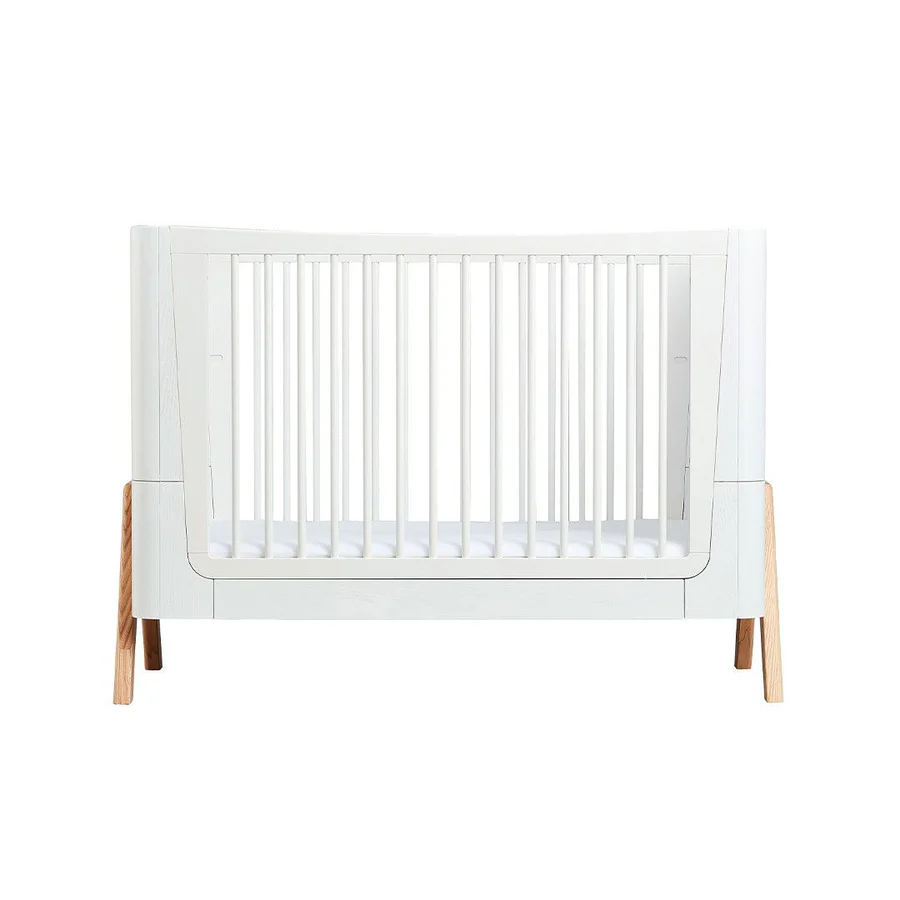 Gaia Hera Complete Sleep Cot Bed - Scandi-White + Natural-Cot Beds-No Mattress- | Natural Baby Shower